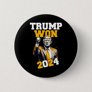 Donald Trump heeft in 2024 de Mannen van de inaugu Ronde Button 5,7 Cm