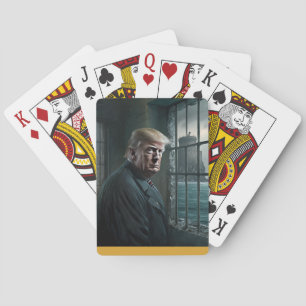 Donald Trump in de gevangenis van Alcatraz Pokerkaarten