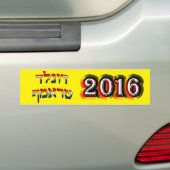 Donald Trump in het Hebreeuws - 2016 Bumpersticker (Op auto)