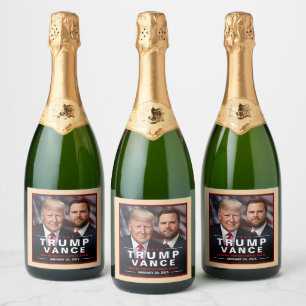 Donald Trump Inauguratie Champagne Overwinning Gou Sparkling Wijnetiket