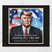Donald Trump Inauguratie Novelty Champagne Sparkling Wijnetiket (Enkel label)