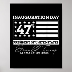 Donald Trump Inauguratiedag 2025 Mannen Vrouw Kind Poster
