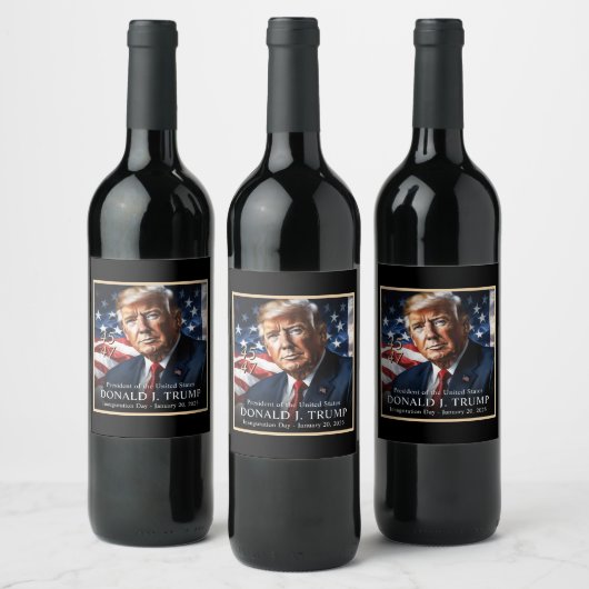 Donald Trump Inauguration Celebration Classy Wijn Etiket (Flessen)