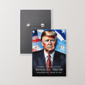 Donald Trump Inauguration Day Collectible Button (Voorkant / Achterkant)