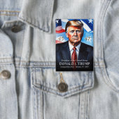 Donald Trump Inauguration Day Collectible Button (Insitu)