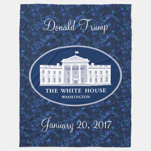 Donald Trump Inauguration Day & White House Fleece Deken (Voorkant)