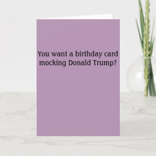 Donald Trump Insult Birthday Card Kaart