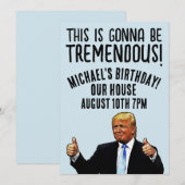 DONALD TRUMP INVITATIONS À LA FÊTE D'ANNIVERSAIRE (Devant / Derrière)