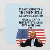 DONALD TRUMP INVITATIONS DE MARIAGE PERSONNALISÉES (Devant / Derrière)