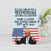 DONALD TRUMP INVITATIONS DE MARIAGE PERSONNALISÉES (Debout devant)