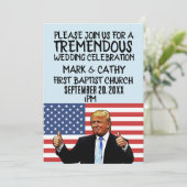DONALD TRUMP INVITATIONS DE MARIAGE PERSONNALISÉES (Debout devant)