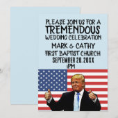 DONALD TRUMP INVITATIONS DE MARIAGE PERSONNALISÉES (Devant / Derrière)
