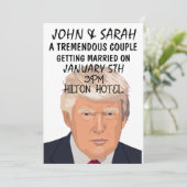 DONALD TRUMP INVITATIONS DE MARIAGE PERSONNALISER (Debout devant)