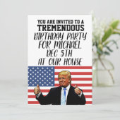 DONALD TRUMP INVITATIONS PERSONNALISÉES À L'ANNIVE (Debout devant)