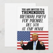 DONALD TRUMP INVITATIONS PERSONNALISÉES À L'ANNIVE (Devant / Derrière)