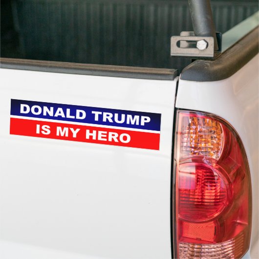 Donald Trump is mijn Hero Red, White en Blue Bumpersticker (Op Truck)