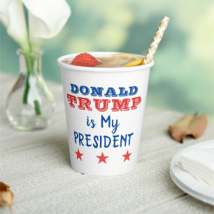 Donald Trump is mijn President Papieren Bekers