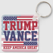 Donald Trump JD Vance 2024 Houd Amerika Groot Sleutelhanger (Achterkant)