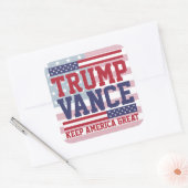 Donald Trump JD Vance 2024 Houd Amerika Groot Vierkante Sticker (Envelop)