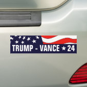 Donald Trump JD Vance Président 24 Bumper Sticker (En voiture)
