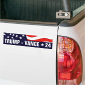 Donald Trump JD Vance Président 24 Bumper Sticker (Sur camion)