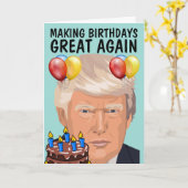 DONALD TRUMP JOLIE ANNIVERSAIRE ! Cartes (Fleur jaune)