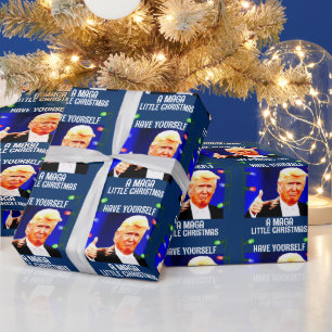 DONALD TRUMP-KAART VOOR WEEKBAAR Kerstmis Cadeaupapier