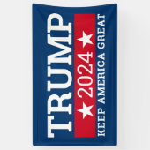 Donald Trump KAN JAAR VERANDEREN Laat Amerika gewe Spandoek (Verticaal)