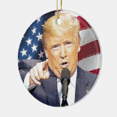 Donald Trump Keramisch Ornament (Links)