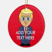 Donald Trump Keramisch Ornament (Links)