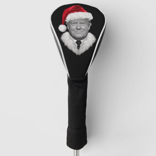 Donald Trump Kerst Grappig Santa Hat Gift Golfheadcover (Voorkant)