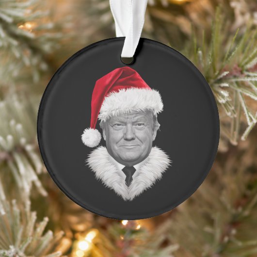 Donald Trump Kerst Grappig Santa Hat Gift Ornament (Boom)