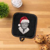 Donald Trump Kerst Grappig Santa Hat Gift Pannenlap (Top down)
