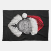 Donald Trump Kerst Grappig Santa Hat Gift Theedoek (Horizontaal)