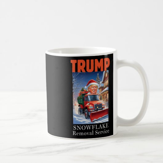 Donald Trump Kerst Grappige Sneeuwvlok Verwijderin Koffiemok (Rechts)