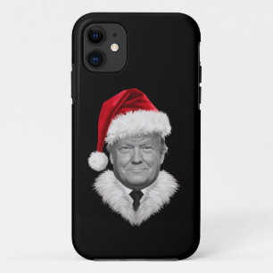 Donald Trump Kerst Moppertje Kerstman Hoed Cadeau  iPhone 11 Hoesje