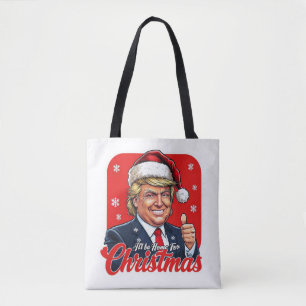 Donald Trump Kerstman Kunst Draagtas