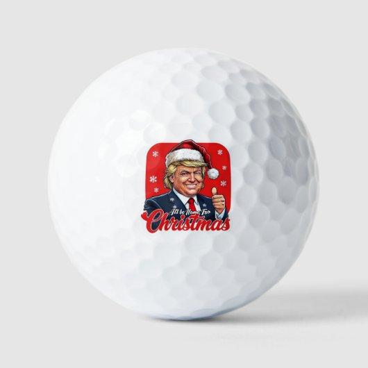 Donald Trump Kerstman Kunst Golfballen (Voorkant)