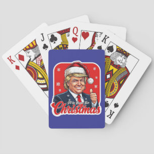 Donald Trump Kerstman Kunst Pokerkaarten