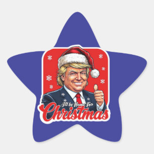 Donald Trump Kerstman Kunst Ster Sticker