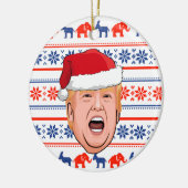 DONALD TRUMP Kerstmis Keramisch Ornament (Links)