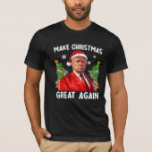 Donald Trump Kerstmis MAGA 2024 T-shirt (Voorkant)