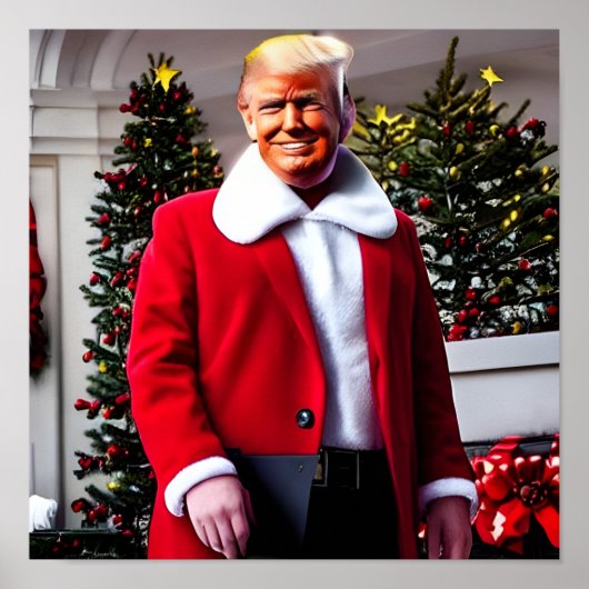 Donald Trump Kerstmis Poster (Voorkant)