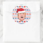 DONALD TRUMP Kerstmis Ronde Sticker (Tas)