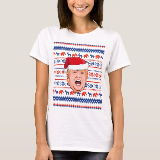 DONALD TRUMP Kerstmis T-shirt (Voorkant)