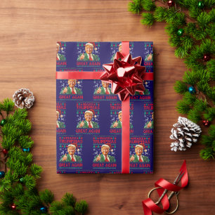 Donald Trump kerstmuts Maak Kerstmis weer Groot Cadeaupapier