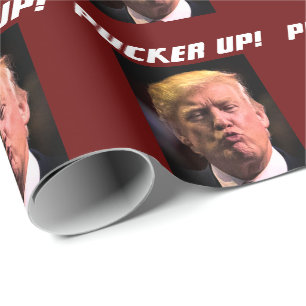 DONALD TRUMP KISS ALL OCCASION WRAPPING PAPER CADEAUPAPIER