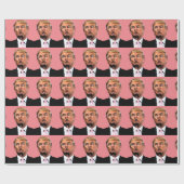 DONALD TRUMP KISS BIRTHDAY WRAPPER PAPIER (Vlak)
