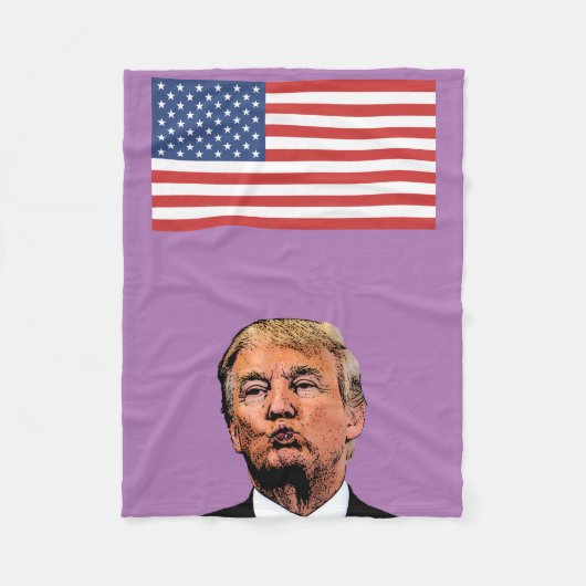 DONALD TRUMP KISS FLEECE BLANKET (Voorkant)