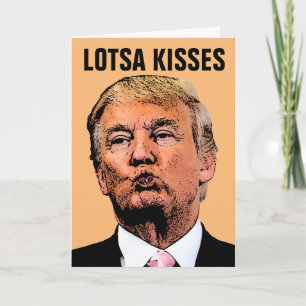 DONALD TRUMP KISS FUNNY VADERDAG KAARTEN